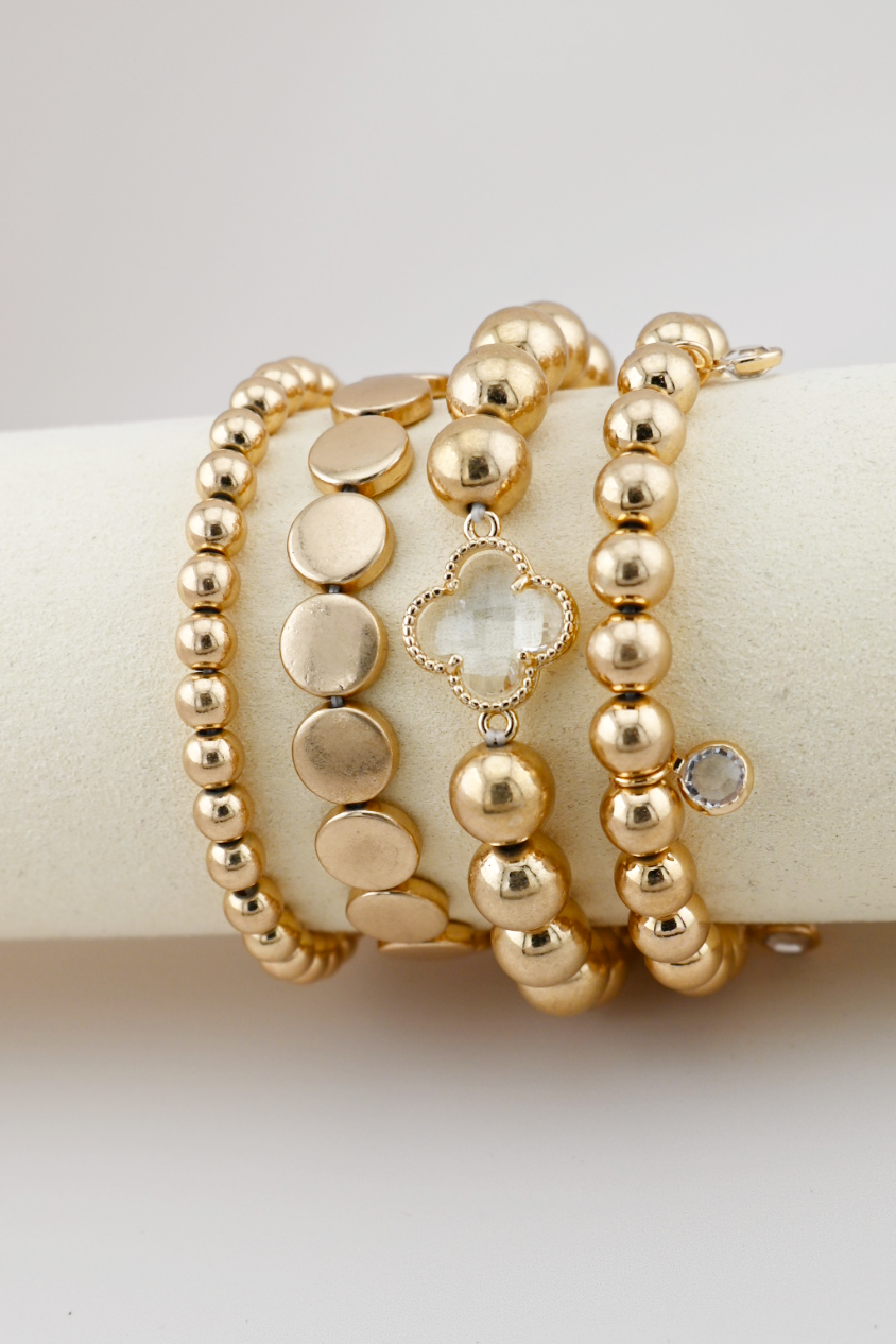 Charm Beaded Bracelet Set