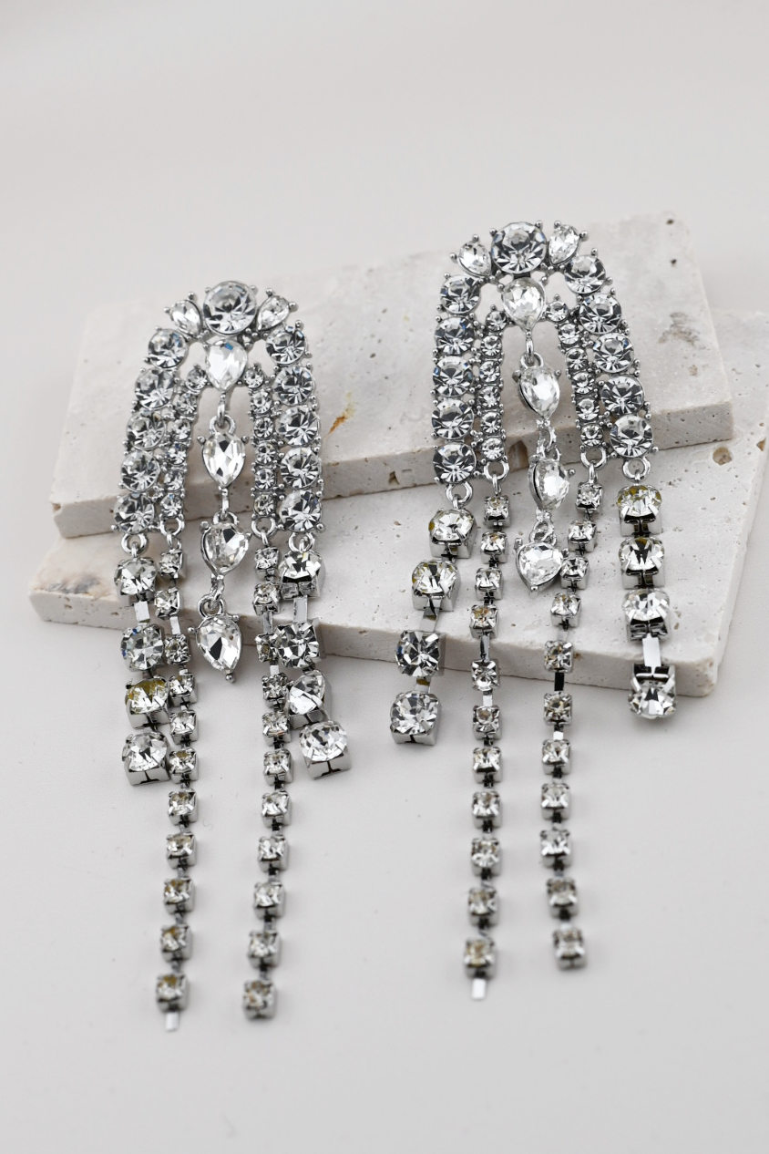 Mixed Stone Waterfall Earrings