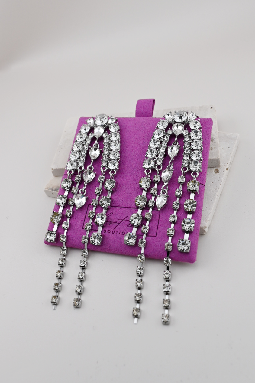 Mixed Stone Waterfall Earrings