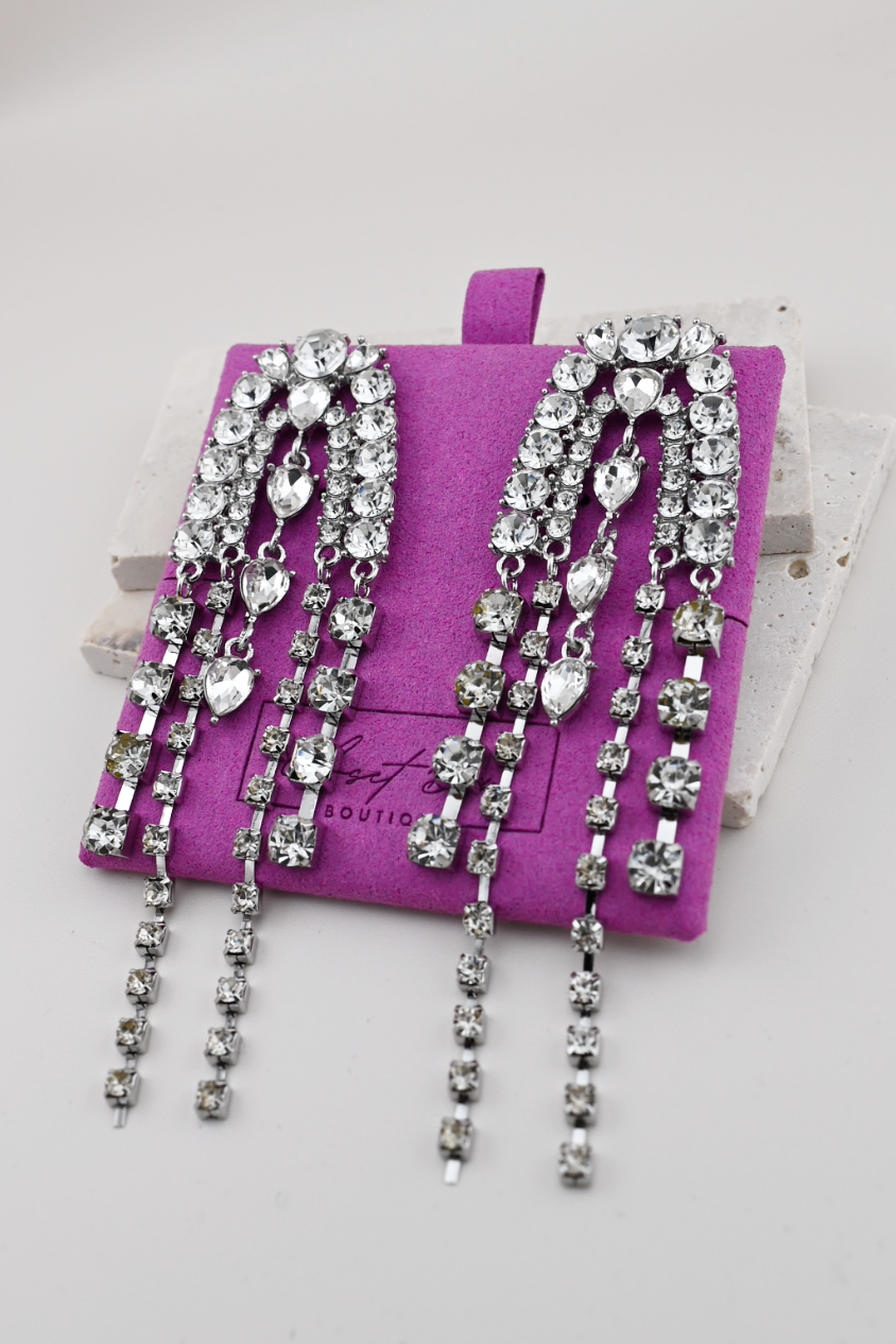 Mixed Stone Waterfall Earrings