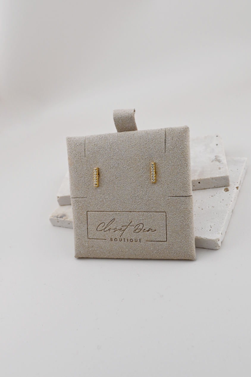 Dainty Bar Stud Earrings
