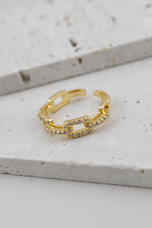 Narrow Chain Adjustable Ring