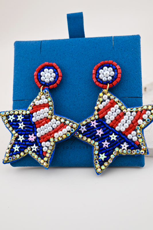 Patriotic Star Earrings
