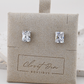 Emerald Cut Stud Earrings