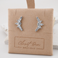 Silver Cluster Stone Stud Earrings