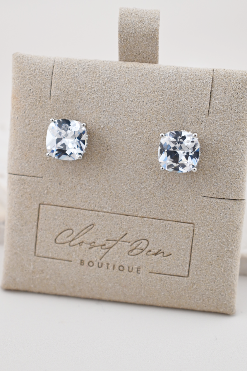 Cushion Stud Earrings