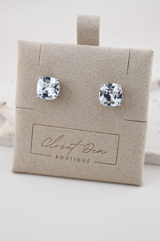 Cushion Stud Earrings
