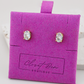Gold Oval Stud Earrings