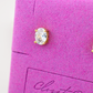 Gold Oval Stud Earrings