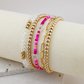Flower & Chain Stackable Bracelets