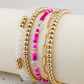 Flower & Chain Stackable Bracelets