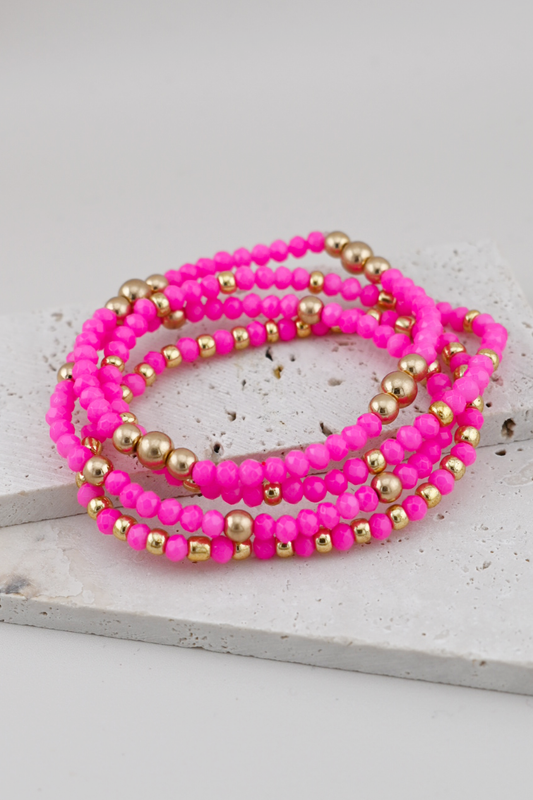 Pink Stackable Bracelets