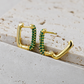 Lucky Spark Rectangle Hoop Earrings