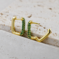 Lucky Spark Rectangle Hoop Earrings