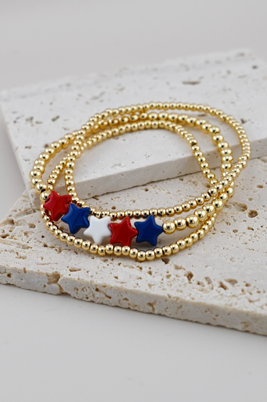 Gold Star Stretch Bracelets
