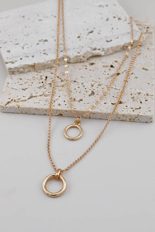 Mixed Chain & Circle Necklace