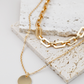Mixed Chain Coin Pendant Necklace