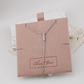 Silver Kayla Tiered Rhinestone Chain Necklace