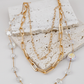 Layered Stones & Chains Necklace