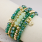 Dark Green & 18K Gold Plated Lucky Bracelet Set – St. Patty’s Edition