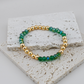 Dark Green & 18K Gold Plated Lucky Bracelet Set – St. Patty’s Edition