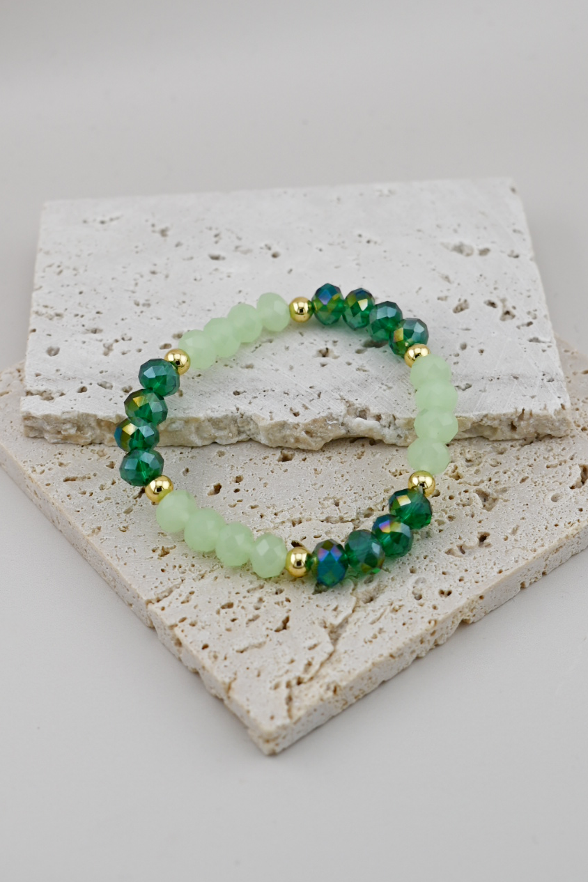 Dark Green & 18K Gold Plated Lucky Bracelet Set – St. Patty’s Edition