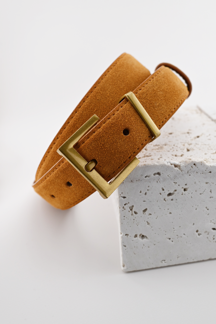 Camel Suede Belt