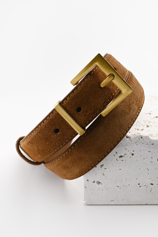 Brown Suede Belt