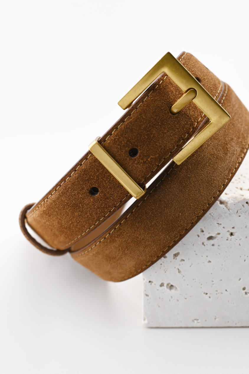 Brown Suede Belt