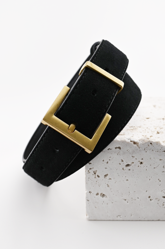 Black Suede Belt