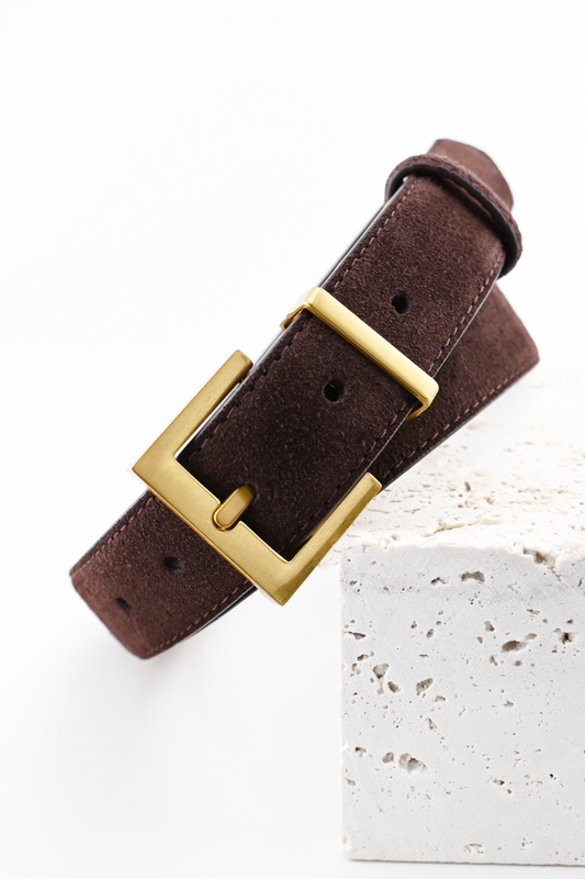Chocolate Suede Belt