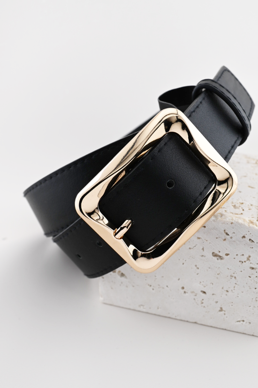 Black Bar Rectangle Belt
