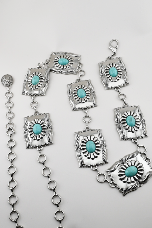 Oval Stone Concho Belt