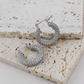 Luminous Pave Hoops (Silver)