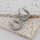 Luminous Pave Hoops (Silver)