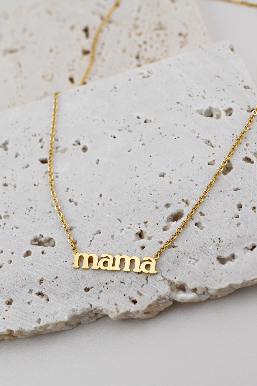 Dainty Mama Necklace – 18K Gold Plated