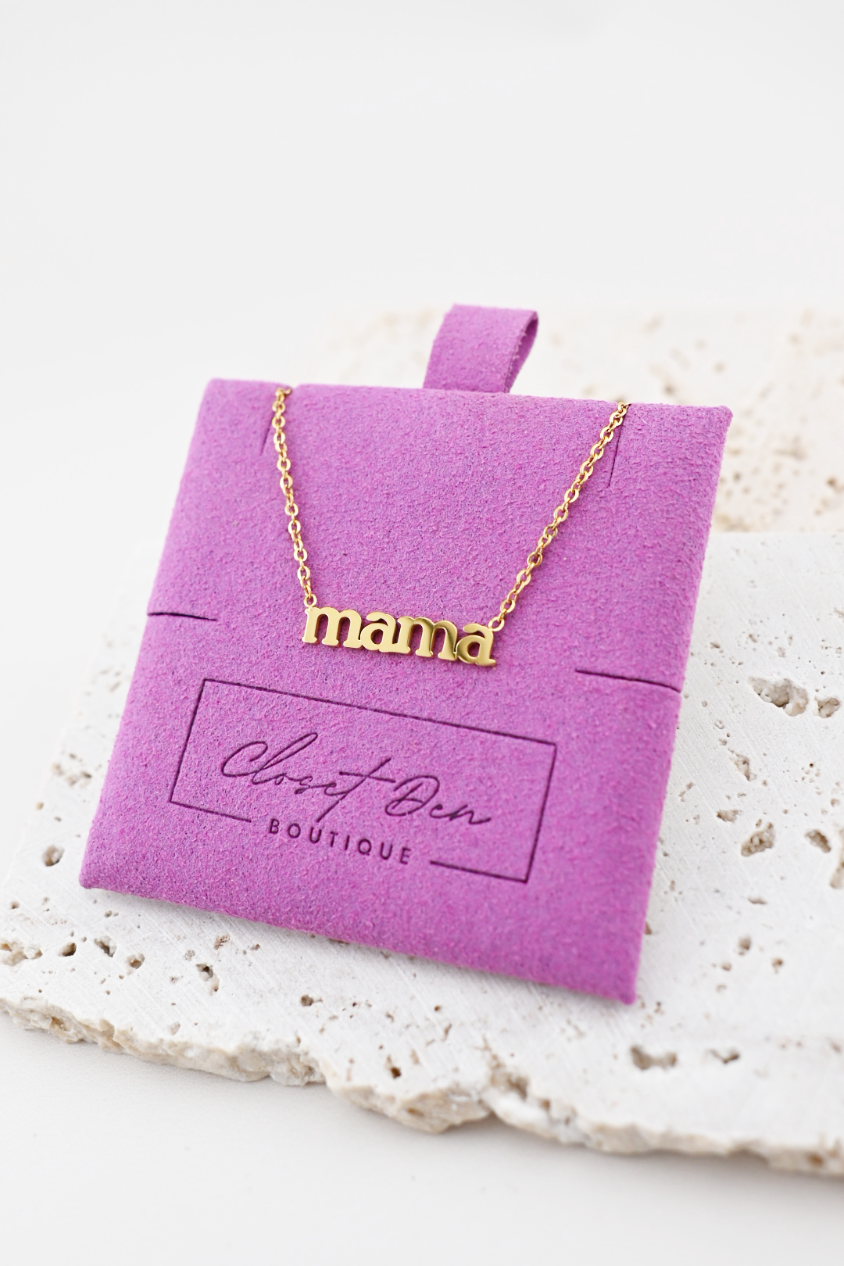 Dainty Mama Necklace – 18K Gold Plated