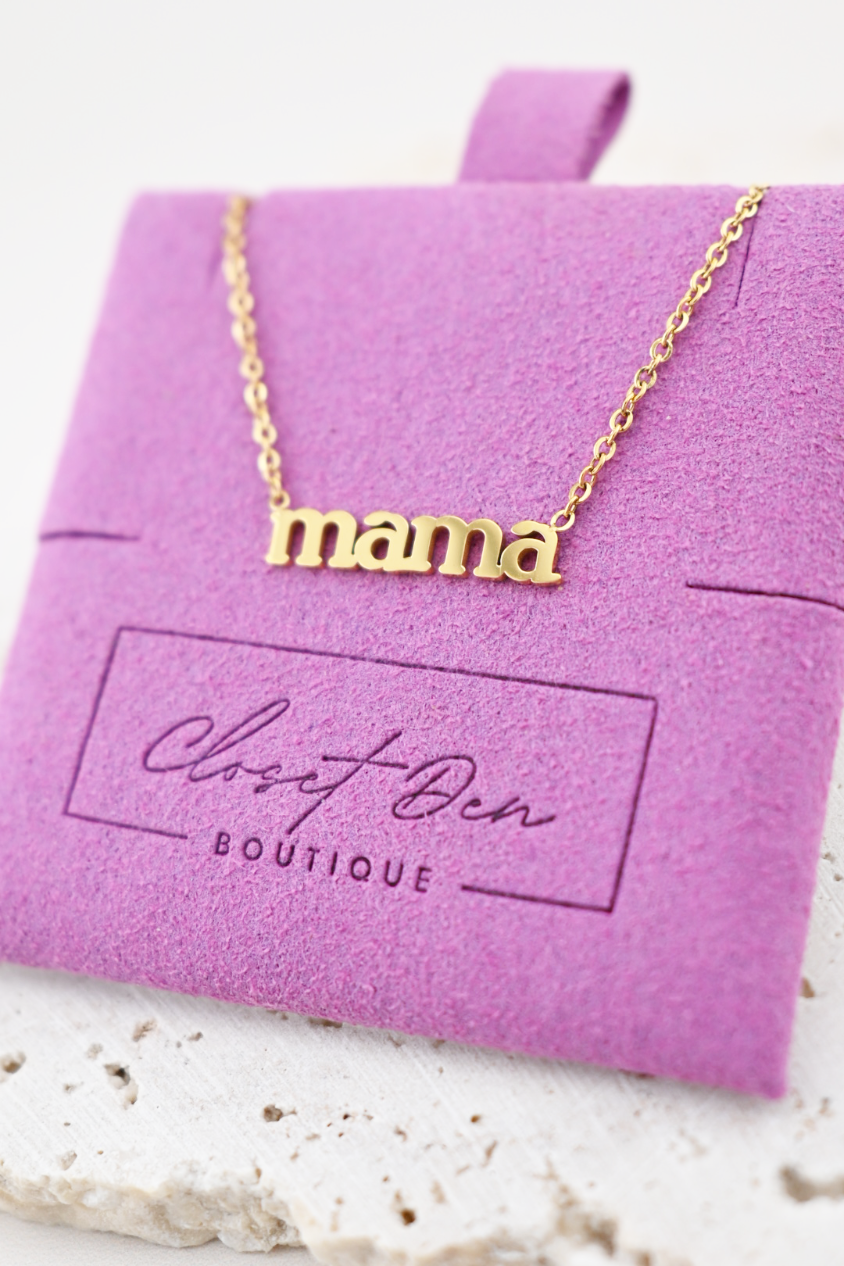 Dainty Mama Necklace – 18K Gold Plated