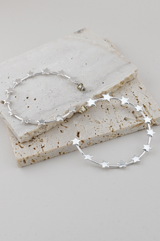 Silver Star Hoops