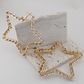 Gold Rhinestone Star Statement Hoops