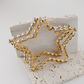 Gold Rhinestone Star Statement Hoops