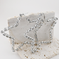 Silver Rhinestone Star Statement Hoops