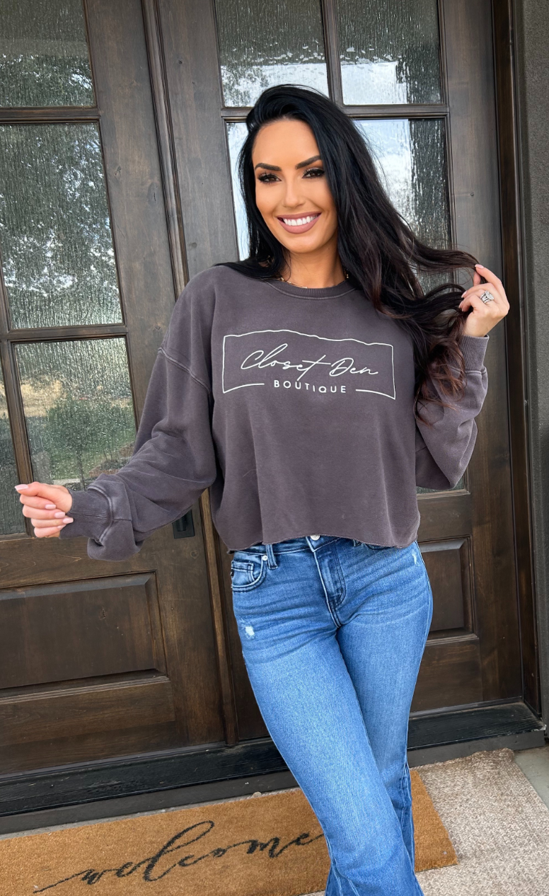 Closet Den Sweatshirt (Dark Brown)