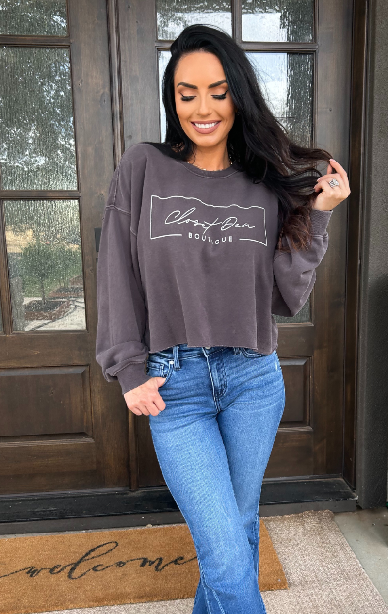 Closet Den Sweatshirt (Dark Brown)