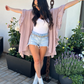 Mauve Ruffled Duster
