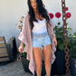 Mauve Ruffled Duster