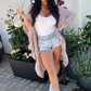 Mauve Ruffled Duster