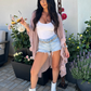 Mauve Ruffled Duster