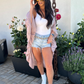 Mauve Ruffled Duster
