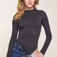 Brianna Black Long Sleeve Bodysuit